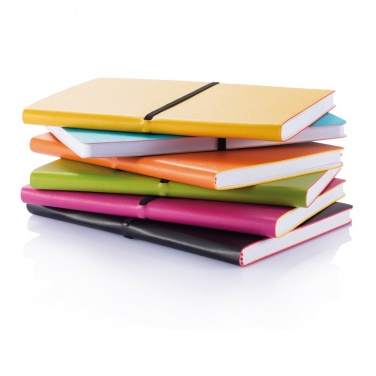 Logo trade promotional merchandise photo of: Deluxe softcover A5 notebook