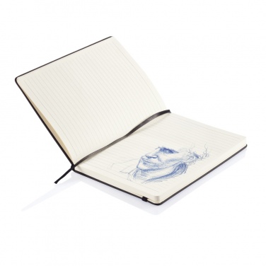 Logo trade business gifts image of: Deluxe hardcover PU A5 notebook