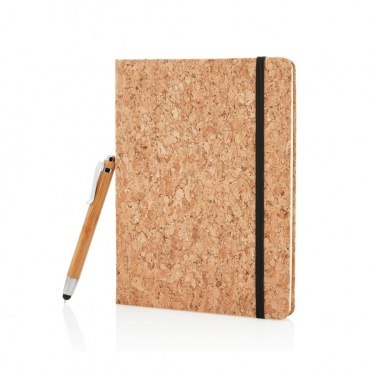 Logotrade corporate gift picture of: A5 notebook with bamboo pen including stylus