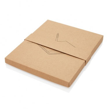 Logo trade promotional gift photo of: A5 notebook with bamboo pen including stylus