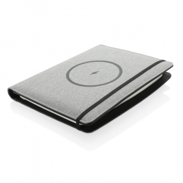 Logotrade promotional product image of: Air 5W wireless charging notebook with 5000mAh powerbank