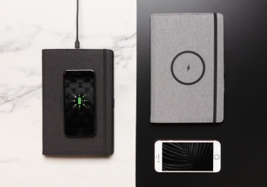 Logo trade promotional items picture of: Air 5W wireless charging refillable journal cover A5