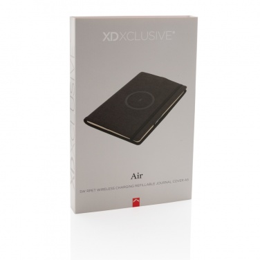 Logo trade promotional gifts image of: Air 5W wireless charging refillable journal cover A5