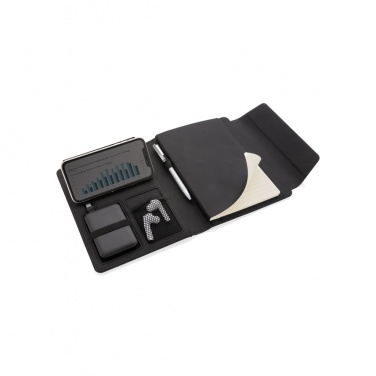 Logotrade promotional gift image of: Fiko wireless charging A5 portfolio with powerbank