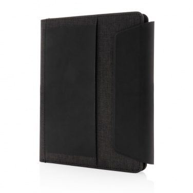 Logo trade business gift photo of: Fiko wireless charging A5 portfolio with powerbank