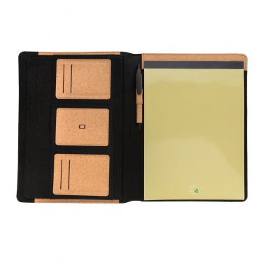 Logo trade promotional item photo of: Deluxe cork portfolio A4 with pen