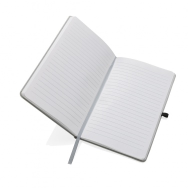Logo trade promotional merchandise photo of: Recycled leather hardcover notebook A5