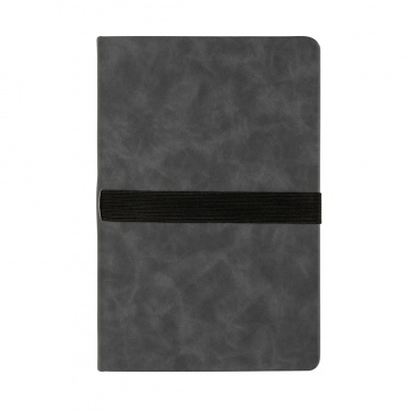 Logo trade promotional giveaways picture of: Deluxe hardcover PU notebook A5 with phone and pen holder