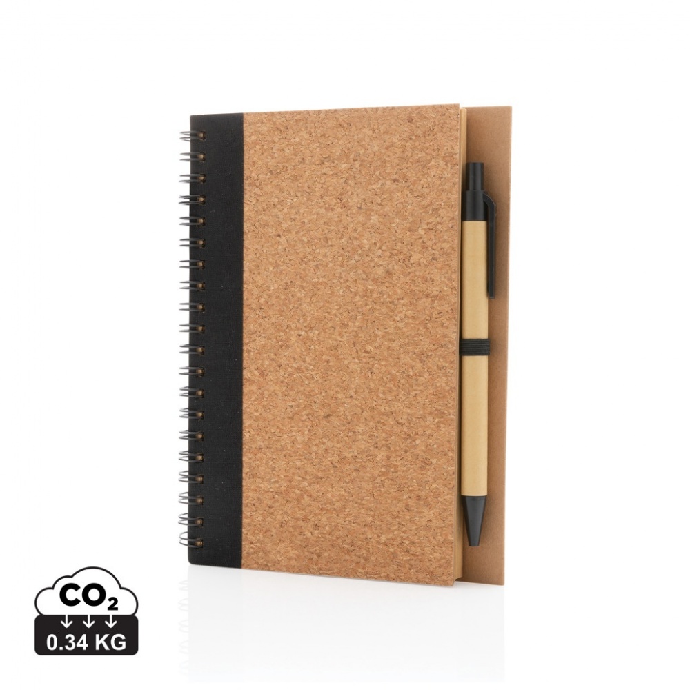 Logotrade promotional merchandise photo of: Cork spiral notebook with pen