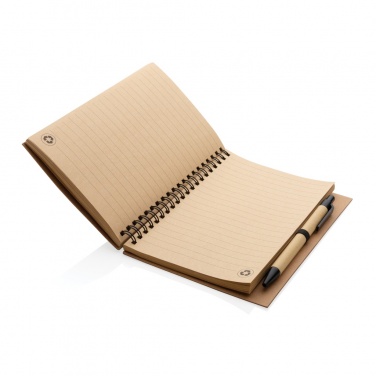 Logotrade promotional giveaway image of: Cork spiral notebook with pen