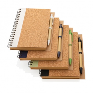 Logo trade corporate gifts picture of: Cork spiral notebook with pen