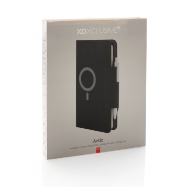 Logotrade business gift image of: Artic Magnetic 10W wireless charging A5 notebook