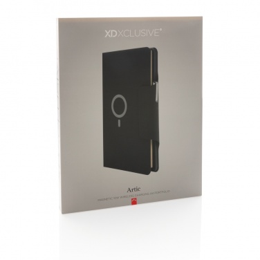 Logotrade promotional merchandise photo of: Artic Magnetic 10W wireless charging A4 portfolio