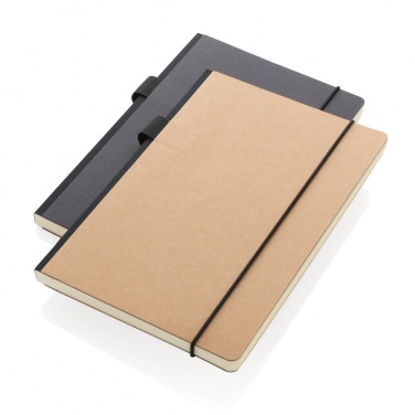 Logo trade promotional products image of: A5 deluxe kraft hardcover notebook