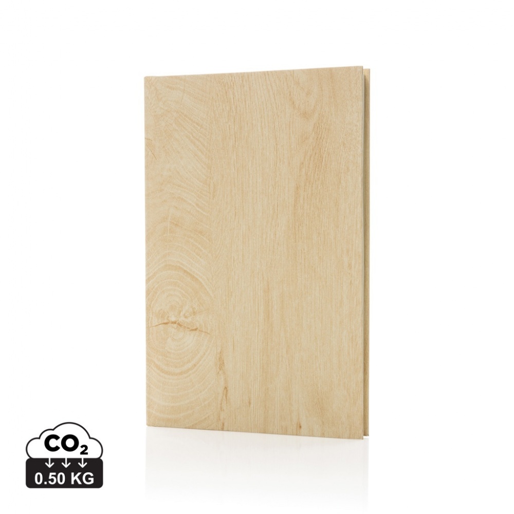 Logo trade promotional merchandise picture of: Kavana wood print A5 notebook