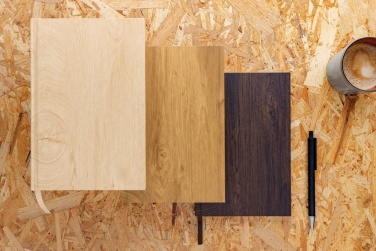 Logo trade promotional merchandise picture of: Kavana wood print A5 notebook