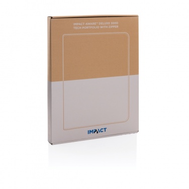 Logotrade corporate gift picture of: Impact Aware™ deluxe 300D tech portfolio with zipper