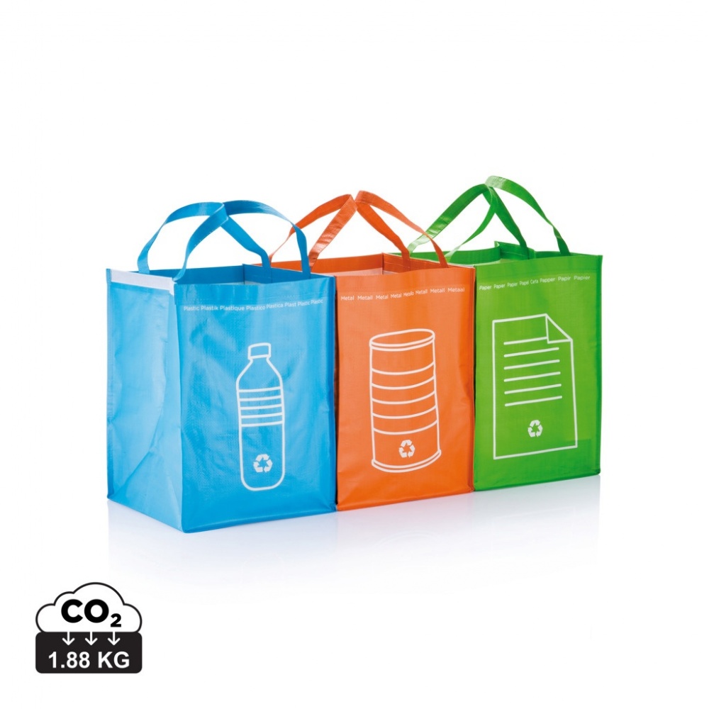 Logo trade promotional giveaways picture of: 3pcs recycle waste bags