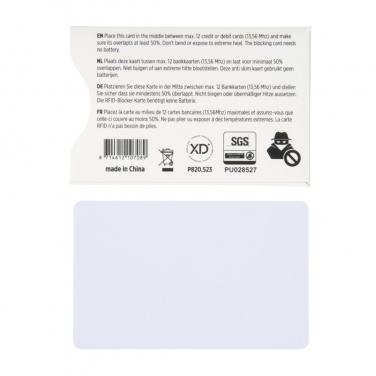 Logo trade promotional item photo of: Anti-skimming RFID shield card with active jamming chip