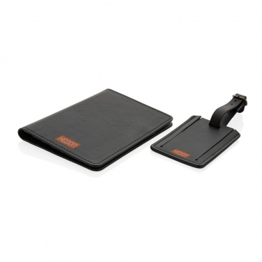 Logo trade advertising products image of: Swiss Peak GRS recycled PU travel gift set