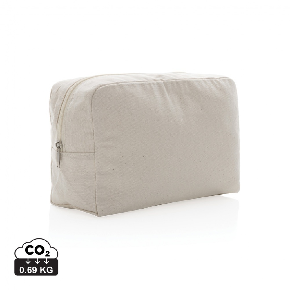Logotrade promotional item image of: Impact Aware™ 285 gsm rcanvas toiletry bag undyed