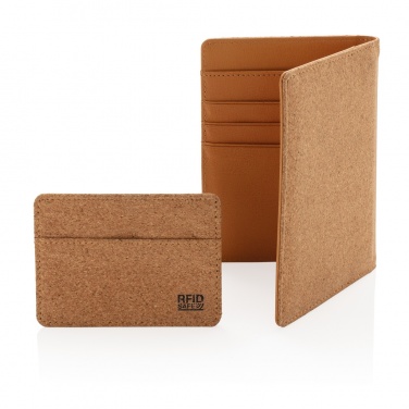 Logo trade promotional giveaways picture of: Cork secure RFID slim wallet