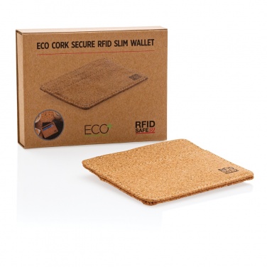 Logo trade promotional item photo of: Cork secure RFID slim wallet