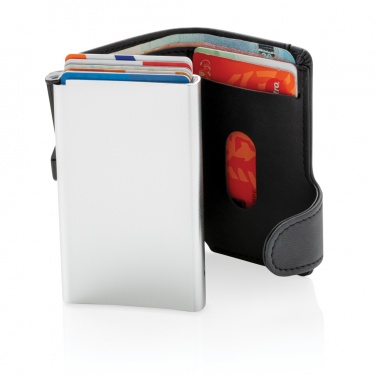Logotrade promotional gift picture of: Standard aluminium RFID cardholder with PU wallet