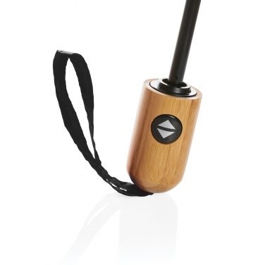 Logotrade promotional product image of: 21" Impact AWARE™ RPET 190T bamboo auto open/close umbrella