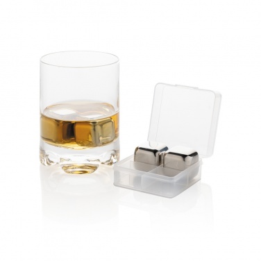 Logotrade promotional merchandise image of: Re-usable stainless steel ice cubes 4pc