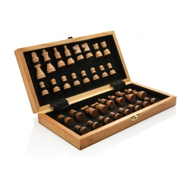 Logotrade promotional gift image of: Luxury wooden foldable chess set