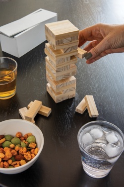Logo trade promotional gifts picture of: Deluxe tumbling tower wood block stacking game