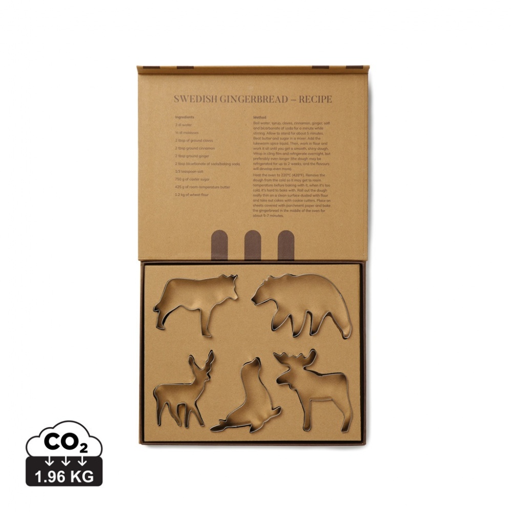 Logo trade advertising products picture of: VINGA Nordic big 5 cookie cutter 5-piece set