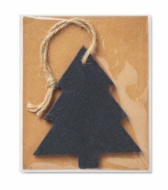 Logo trade advertising product photo of: Slate xmas hanger tree