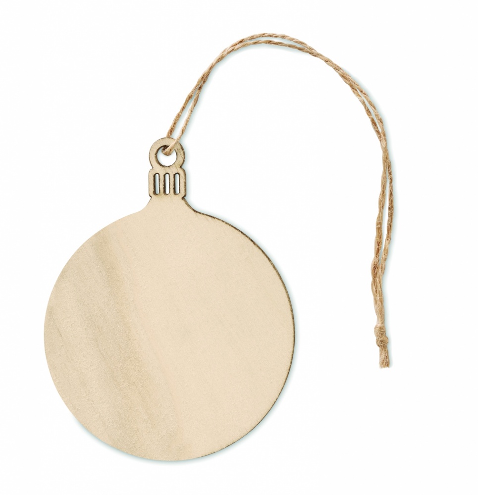 Logotrade promotional item image of: Wooden Tree bauble hanger