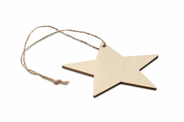 Logo trade advertising products picture of: Wooden star shaped hanger