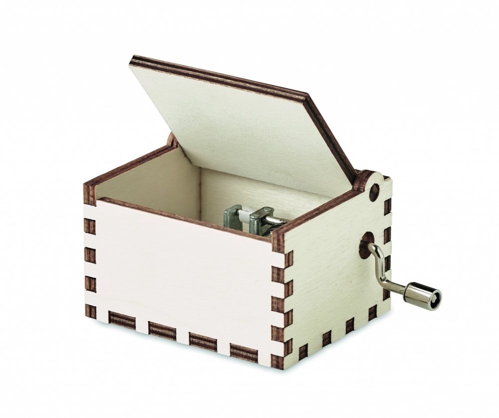 Logo trade business gift photo of: Wooden Christmas music box