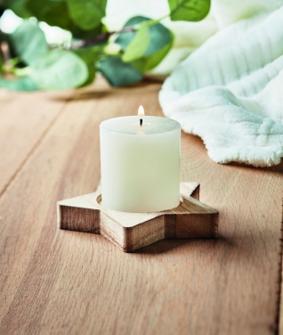 Logotrade promotional merchandise image of: Candle on star wooden base