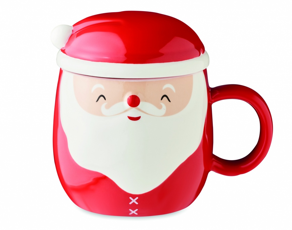 Logo trade promotional giveaways picture of: Ceramic mug with lid 370 ml