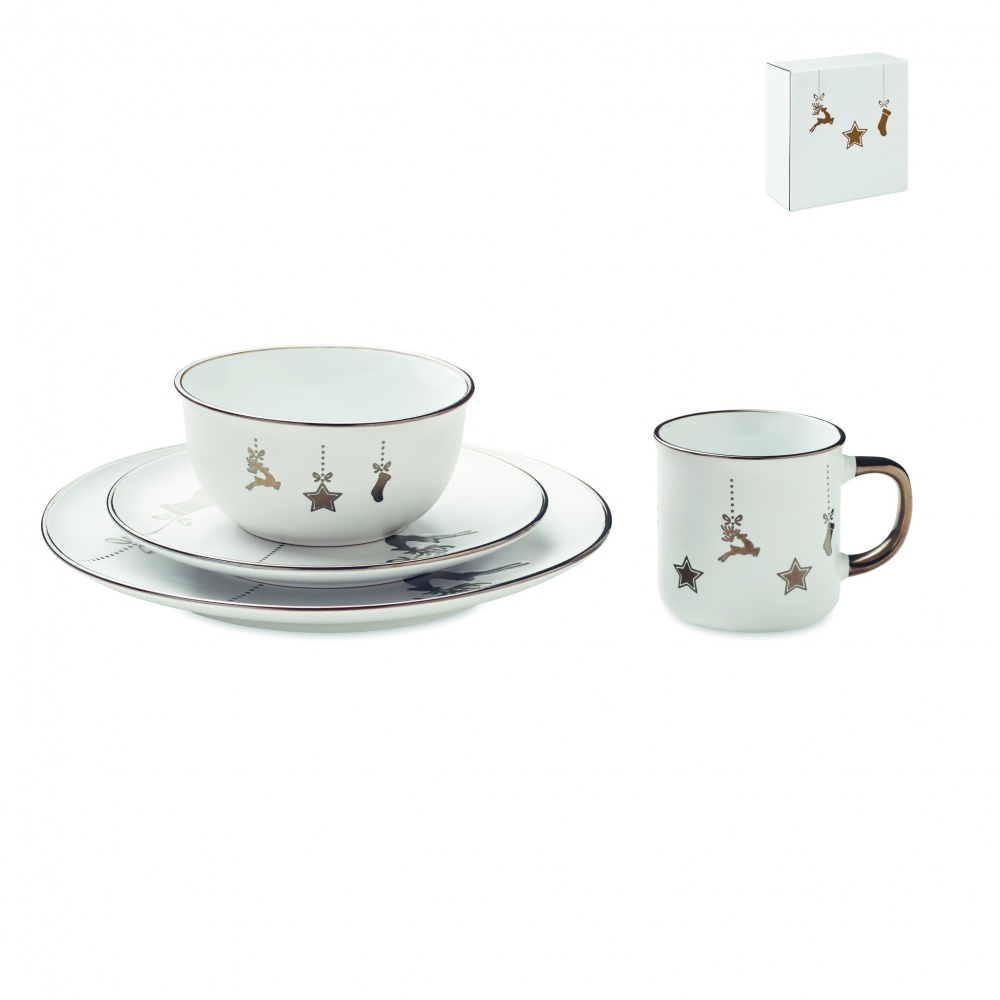 Logotrade advertising products photo of: 4 piece ceramic place setting