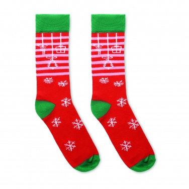 Logo trade promotional gifts image of: Pair of Christmas socks M