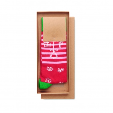 Logo trade promotional merchandise image of: Pair of Christmas socks M
