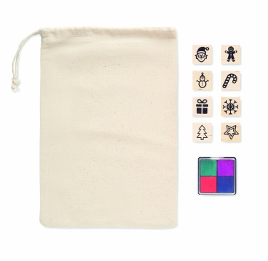 Logotrade advertising product picture of: 8 wooden Christmas stamps set