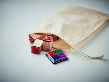 Logotrade corporate gift image of: 8 wooden Christmas stamps set