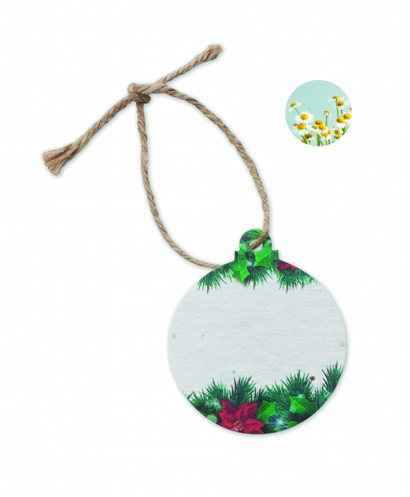 Logotrade promotional gift image of: Seed paper Xmas ornament