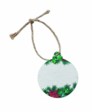 Logo trade business gift photo of: Seed paper Xmas ornament