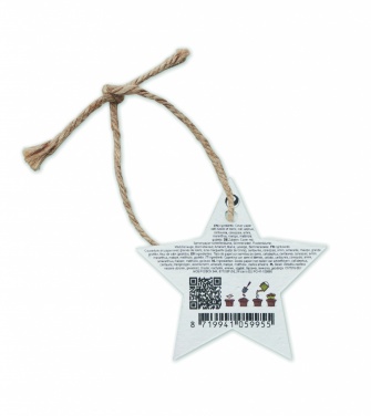 Logotrade promotional giveaway image of: Seed paper Xmas ornament