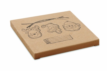 Logotrade promotional item picture of: Drawing wooden ornaments set