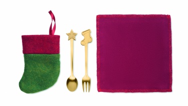 Logotrade advertising products photo of: Christmas dessert cutlery set