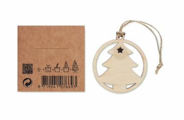 Logo trade business gifts image of: Wooden tree shape hanger
